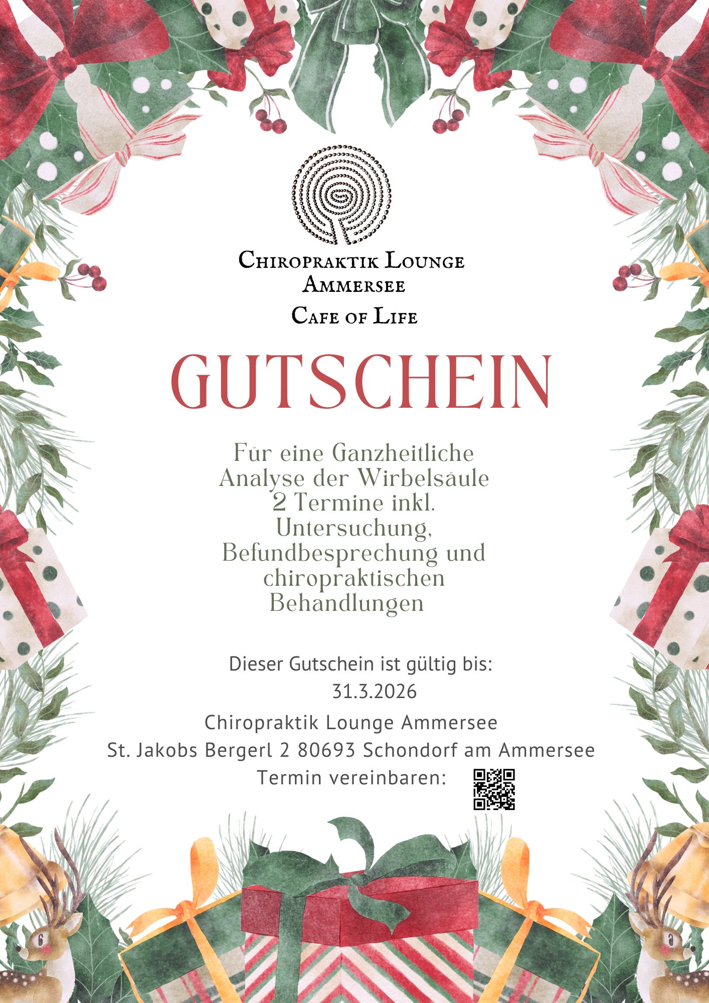 Gutschein Weihnachten 2025